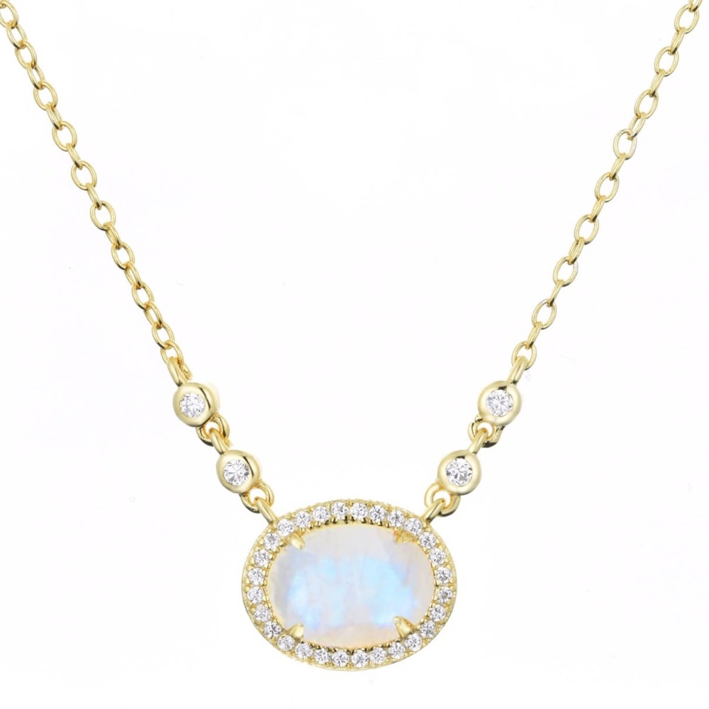 Kamaria Gold Necklace with Opal Pendant
